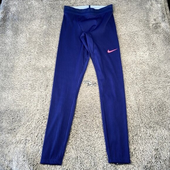 Nike Pro Elite Rosa Team Track & Field Tights USA Size Small Men Blue DX9059-000